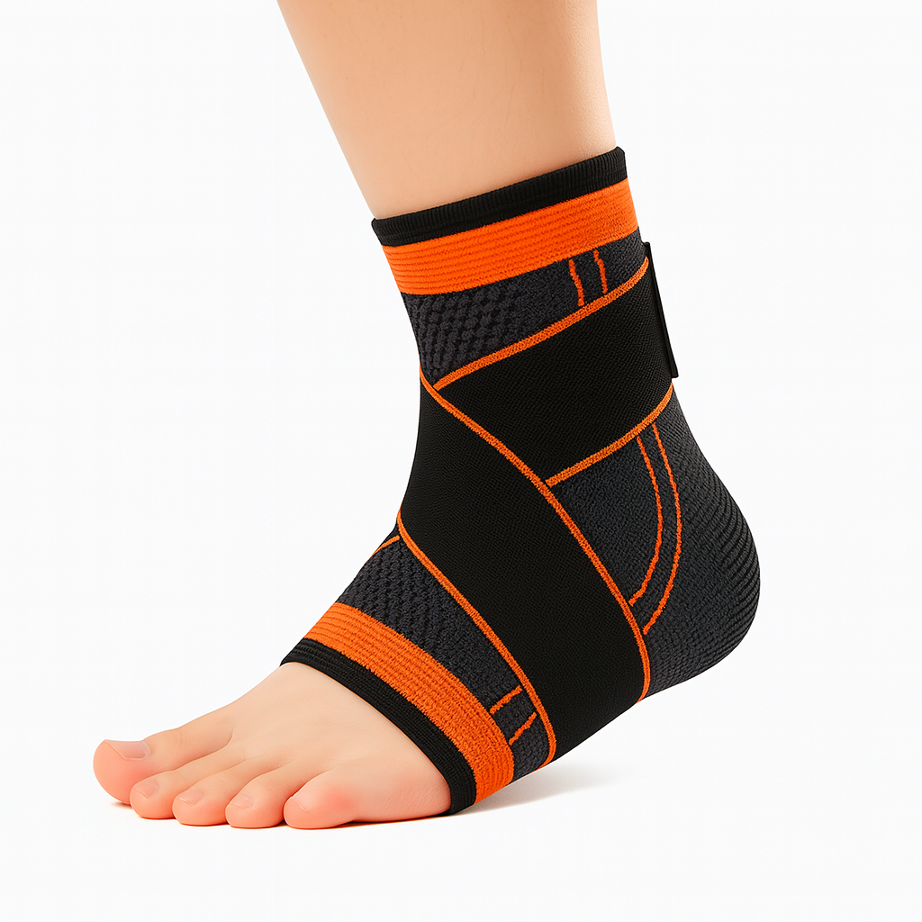 StrideSupport plantar fasciitis compression sleeve in orange