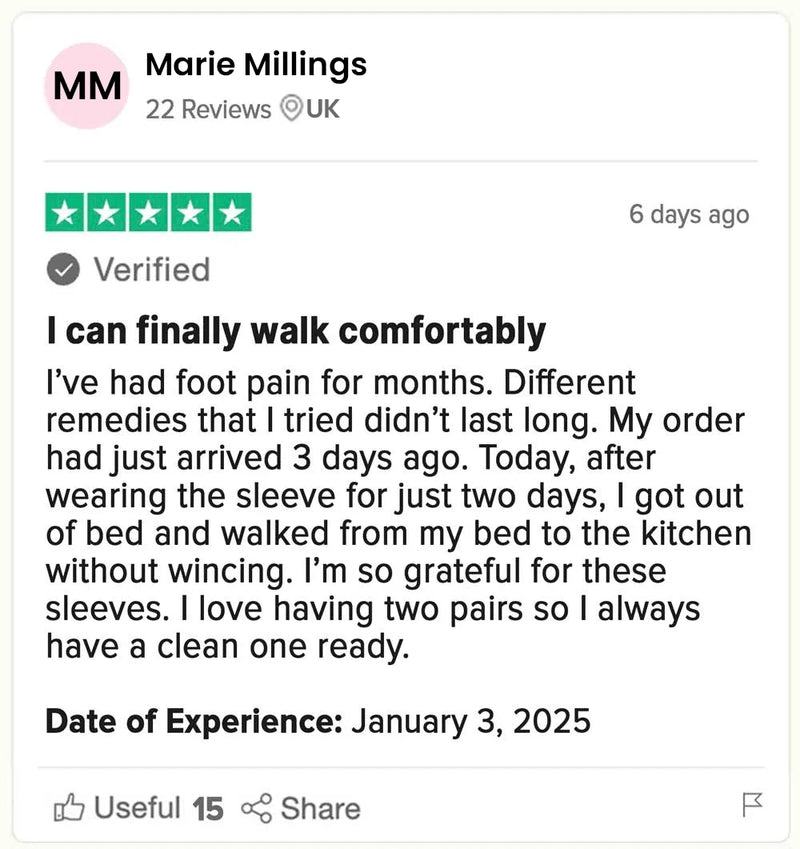 Casio London plantar fasciitis foot sleeve for heel pain relief and support